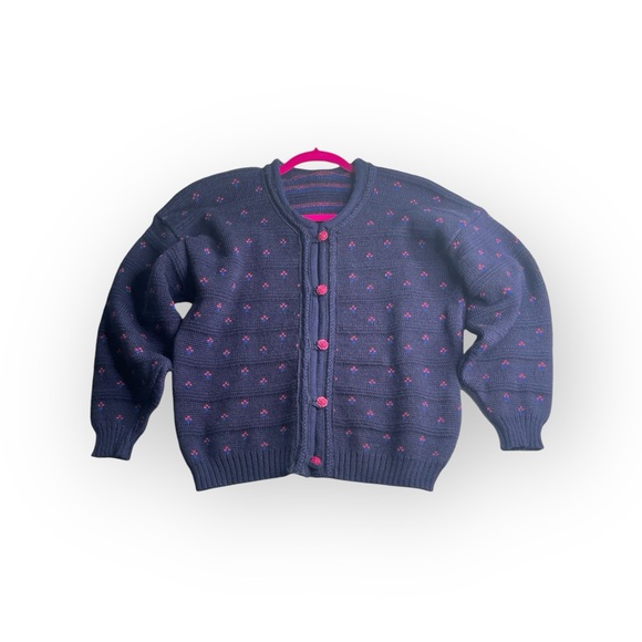 Vintage: Vitabella ❤︎ Nordic Specialty Rose Buttons Wool Cardigan Sweater ❤︎ S - Picture 1 of 16
